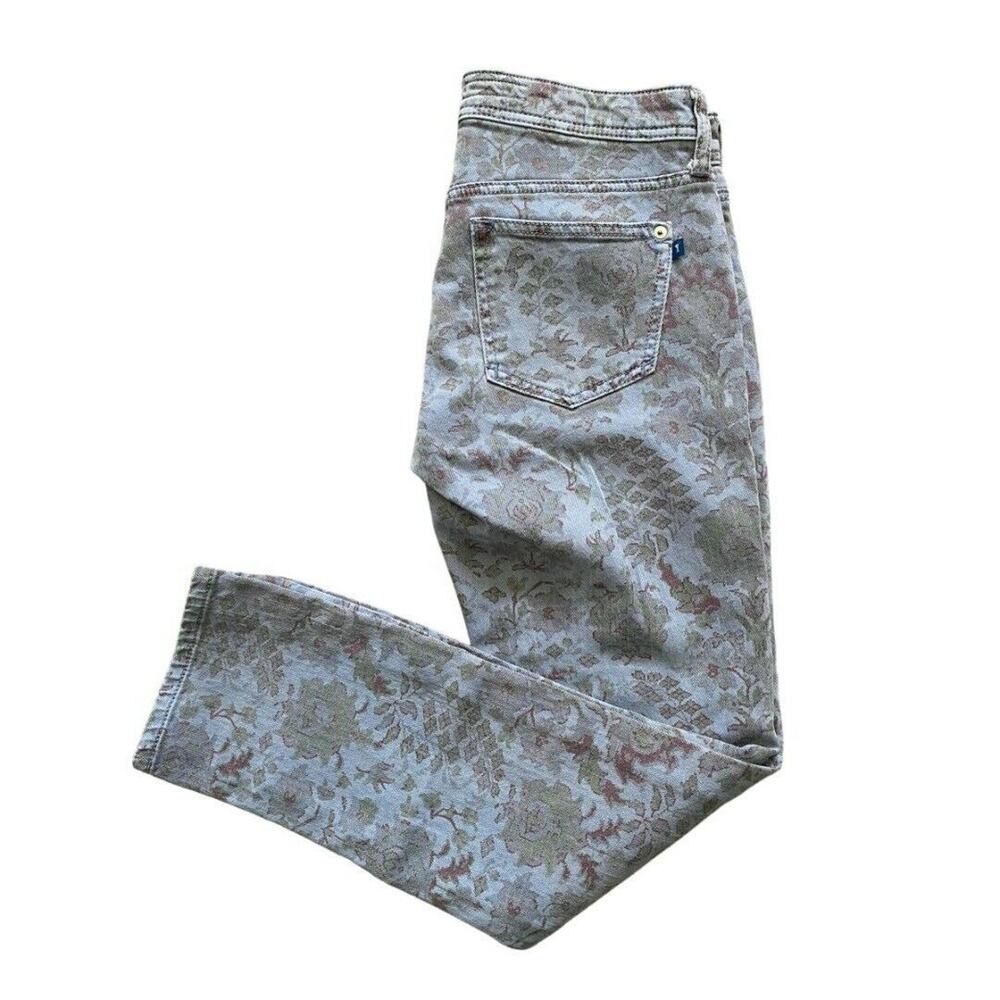 26 Pilcro The Slim Boyfriend Floral Jeans‎ Medium Wash Boho